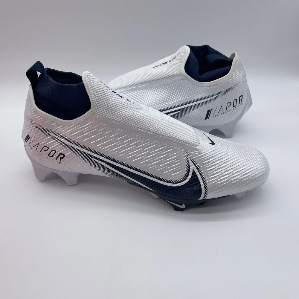 Nike Vapor Edge Pro 360 Mens Size 14 Football Cleats AO8277-106 White/Navy Shoes